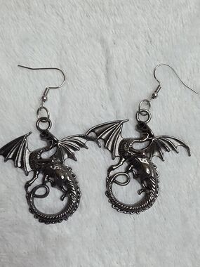 Dragon Dangle Earrings - Women's Jewelry